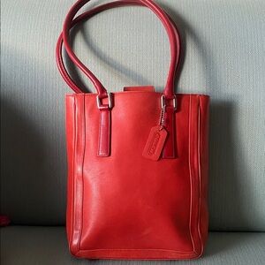 Vintage Bonnie Cashin Legacy Slim Tote in red leather